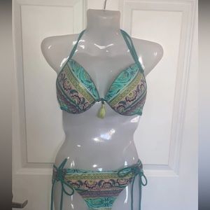 Two piece pastel color bikini